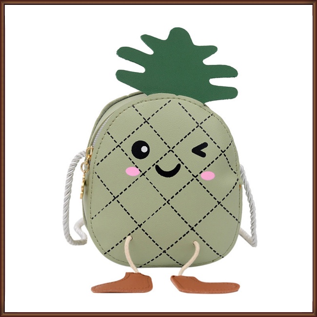 Túi Đeo Chéo Vai Hình Quả Dứa Hoạt Hình Nhiều Màu Sắc Dành Cho Trẻ Em