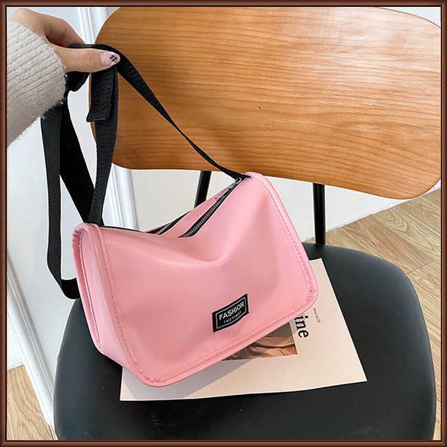 Túi Đeo Chéo Vai Bằng Da Nhân Tạo Màu Trơn Thời Trang Sành Điệu Cho Nữ