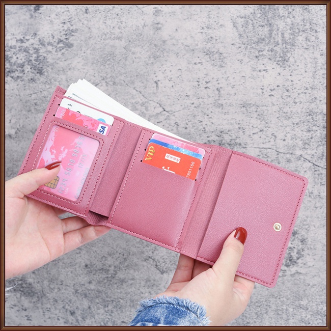 Ví Da Gập 3 In Họa Tiết Nhiều Màu Sắc Thời Trang Thoải Mái Cho Nữ