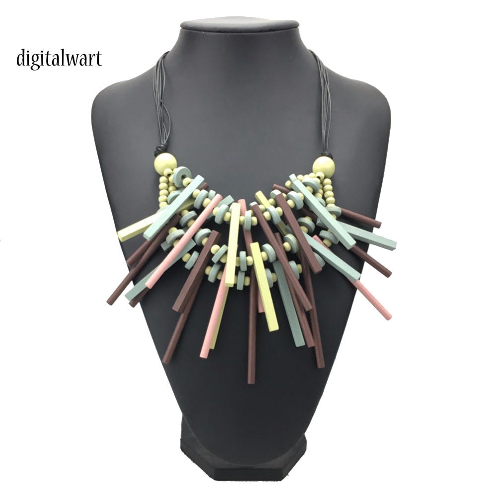 Kỹ Thuật Số| Vòng cổ Chuỗi Hạt Gỗ Châu Phi Thời Trang Cho Nữ