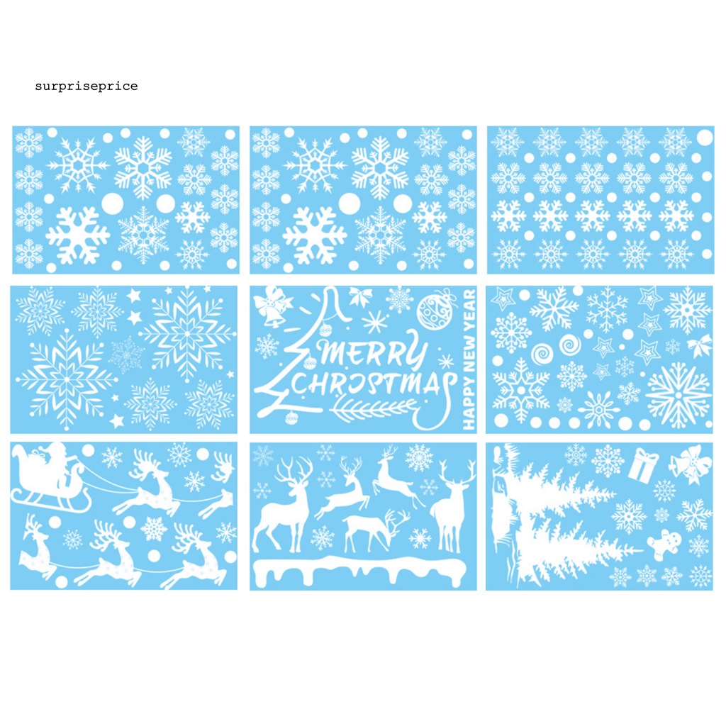 1 Set Sticker PVC Dán Tường / Kính Cửa Hàng Họa Tiết Giáng Sinh Tinh Tế DIY