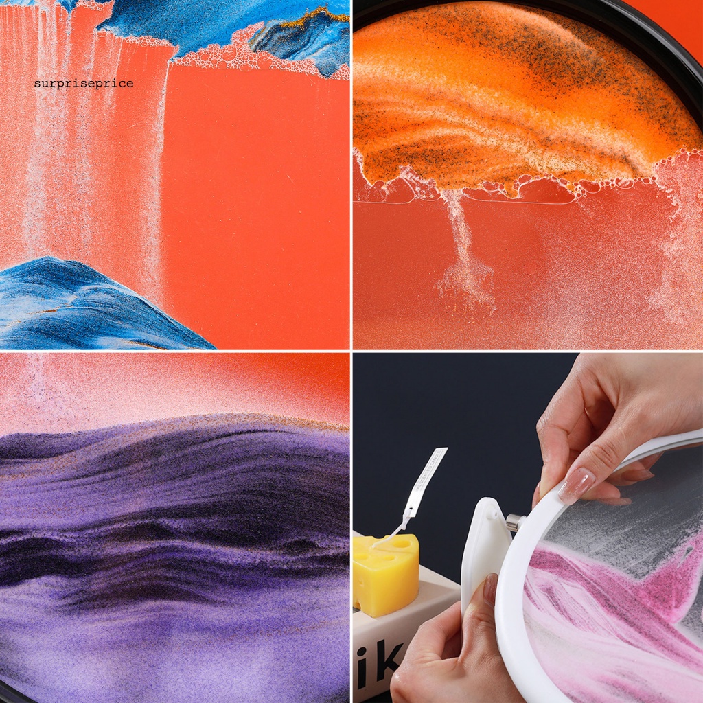 Spa Tranh Cát Thủy Tinh Trong Suốt Nhiều Lớp Tinh Xảo Giảm Căng Thẳng Trang Trí Phong Cảnh Gia Đình