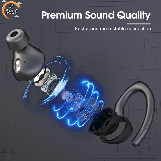 [IS] Tai nghe không dây Có Thể Sạc Lại Được Thiết Kế Dạng Móc Vành Tai Khi Chơi Thể Thao