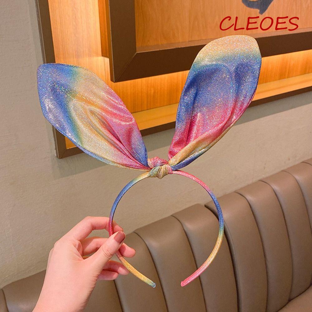 Băng Đô Cài Tóc Hình Tai Thỏ Lấp Lánh Thời Trang Dự Tiệc Cho Nữ