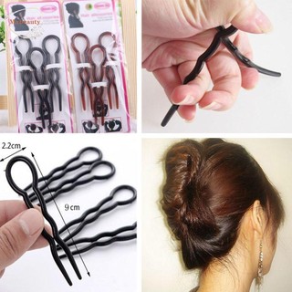 Set 6 kẹp nhựa hình chữ U dùng để búi tóc
