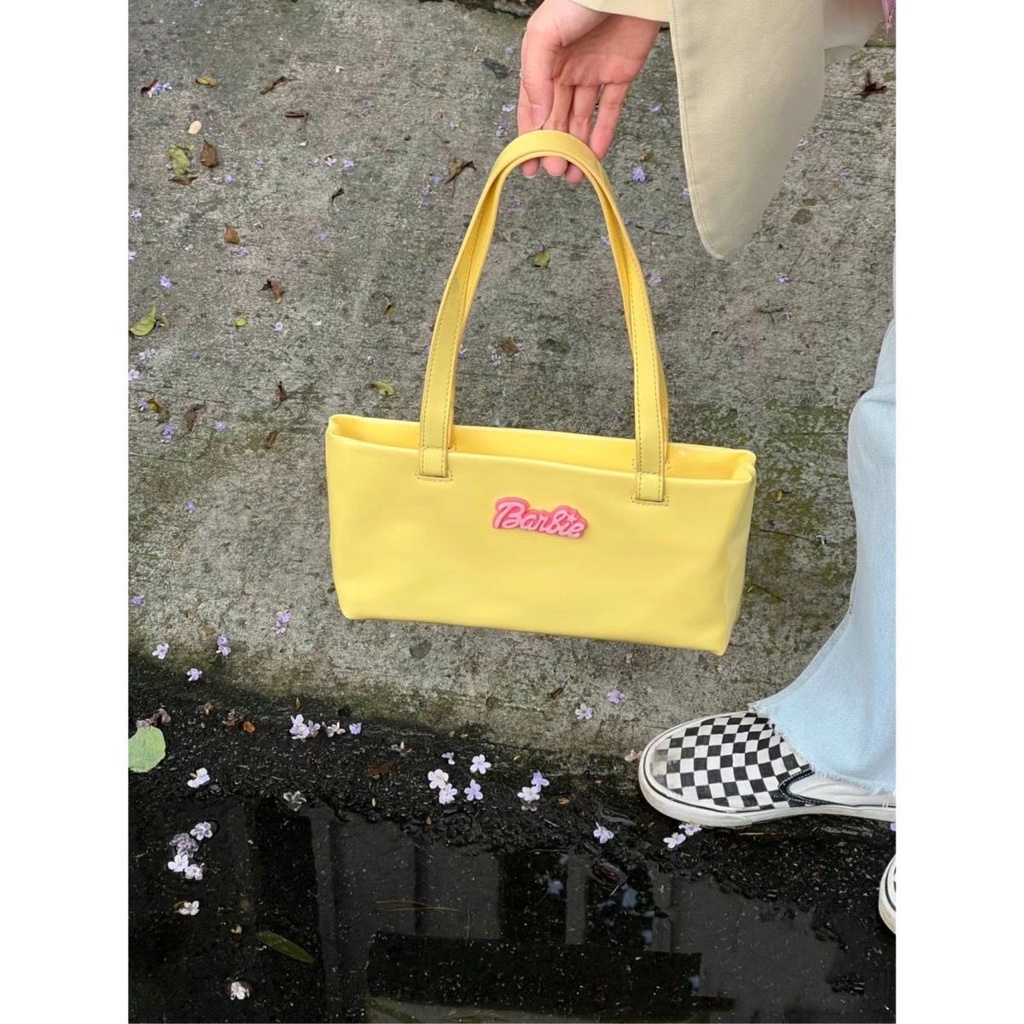 Túi Xách Đeo Vai Cỡ Lớn Họa Tiết Búp Bê Barbie Phong Cách Retro Cho Nữ