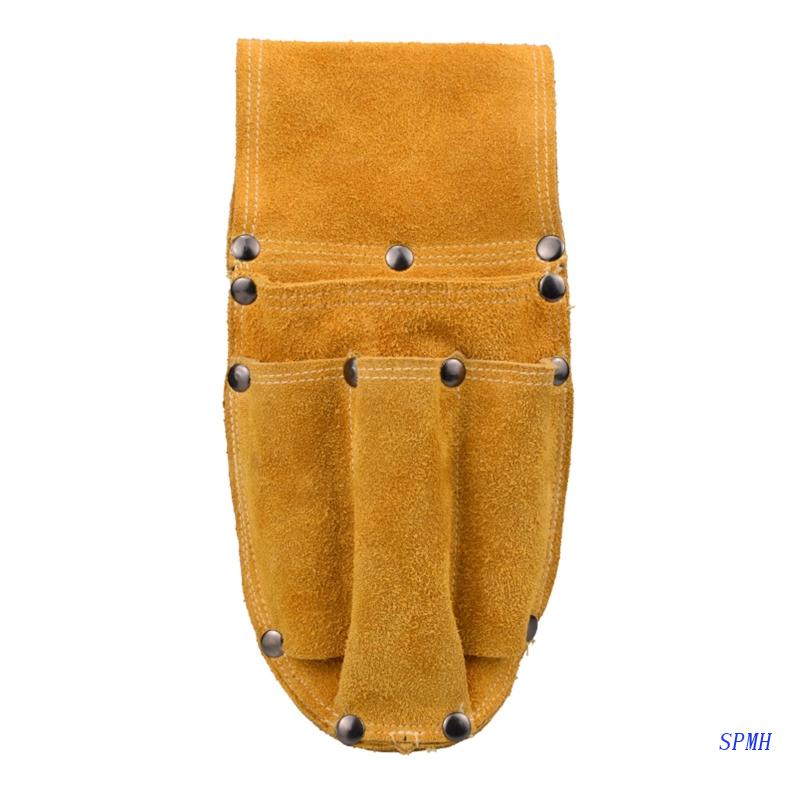 Túi Đeo Hông Đựng Dụng Cụ Đa Năng Bằng Da Bò Dày Dặn Chống Mòn