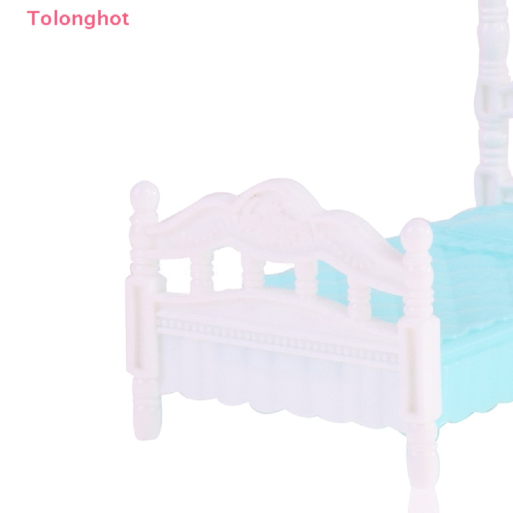 Mô Hình Giường Ngủ Thủ Công Trang Trí Nhà Búp Bê Tỉ Lệ 1: 12