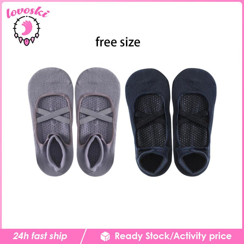 Bộ 2 Đôi Vớ Cotton Tập Yoga Hở Lưng Chất Lượng Cao Cho Nữ