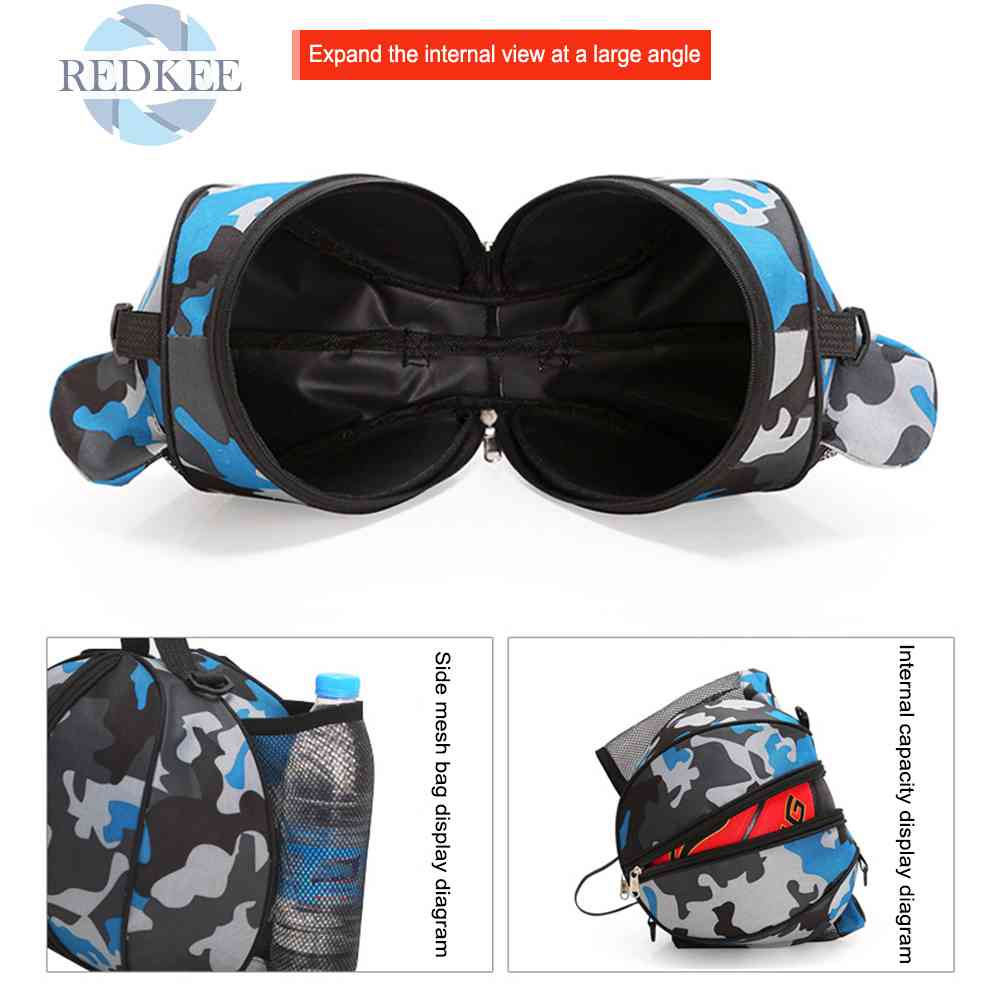 Túi Đựng Bóng Rổ Hình Tròn Bằng Vải Oxford Chống Nước Có Khóa Kéo