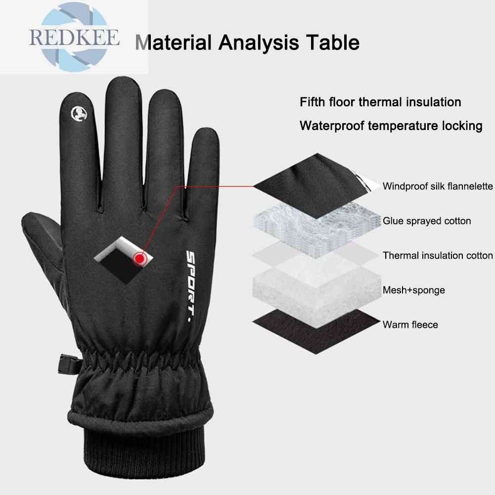 Găng Tay Trượt Tuyết Lái Xe Cảm Ứng Chống Thấm Nước
