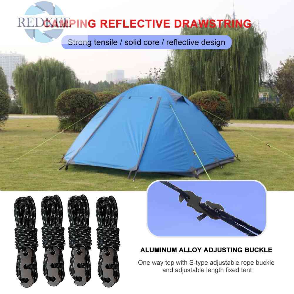 Set 4 Móc Khóa Dây Lều Cắm Trại Tiện Lợi