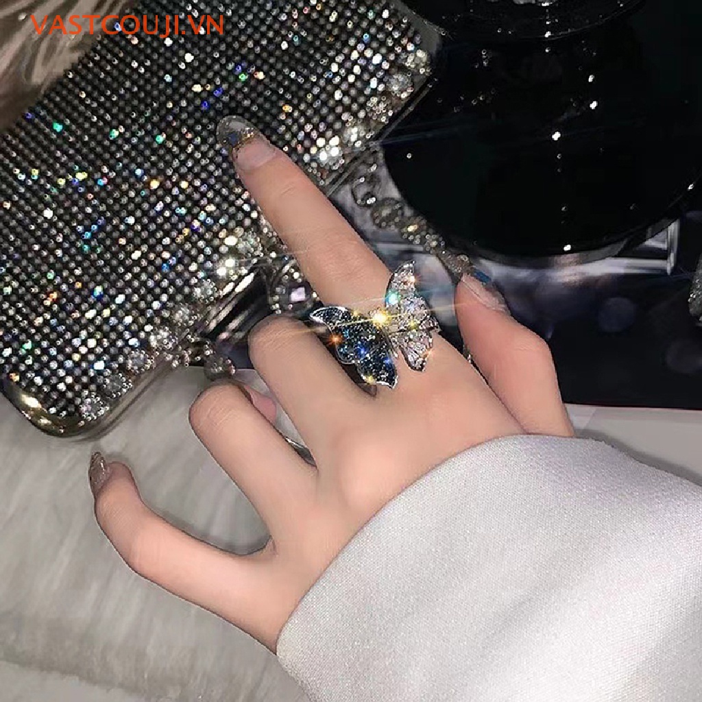 Nhẫn Hình Bướm Bằng Kim Loại Phong Cách Gothic Thời Trang Cho Nữ