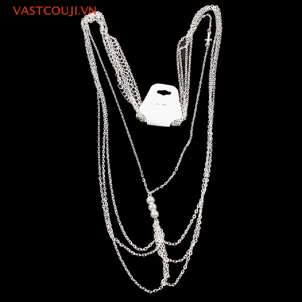 Dây Mắt Xích Đeo Áo Ngực Đính Ngọc Trai Gợi Cảm Cho Nữ