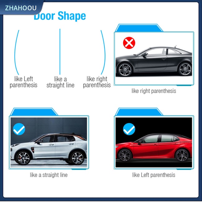 ☃Nhà Cửa☃ Bộ 4 Dải Cao Su 3r Dán Bảo Vệ Cạnh Cửa Xe Hơi Chống Va Chạm Tiện Dụng