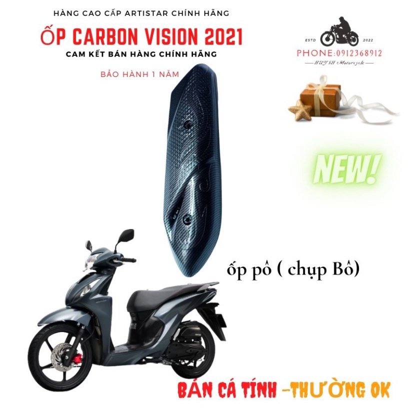 Bộ Ốp Trang Trí Vision 2021 - Vision2022 – Vision 2023 Vân Cacbon Combo Full bộ Chi Tiết Cơ Bản - Hàng Cao Cấp