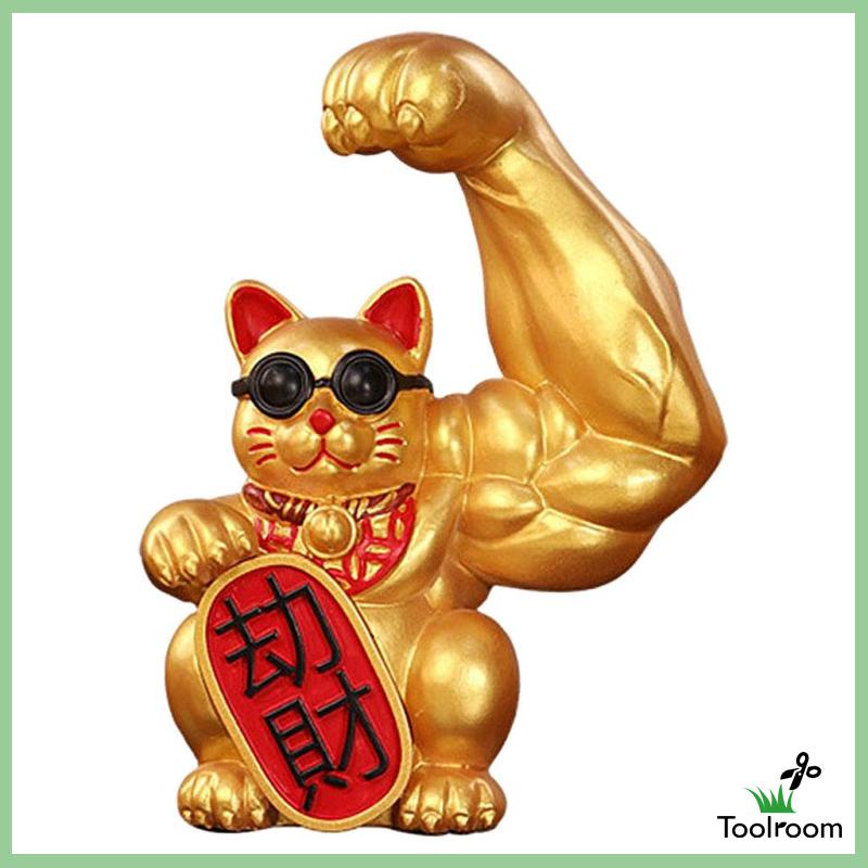 Mô Hình Chú Mèo May Mắn Dùng Trang Trí Phong Thủy