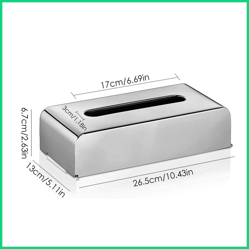 Hộp Đựng Khăn Giấy Hình Vuông Bằng Thép Không Gỉ Cho Phòng Tắm