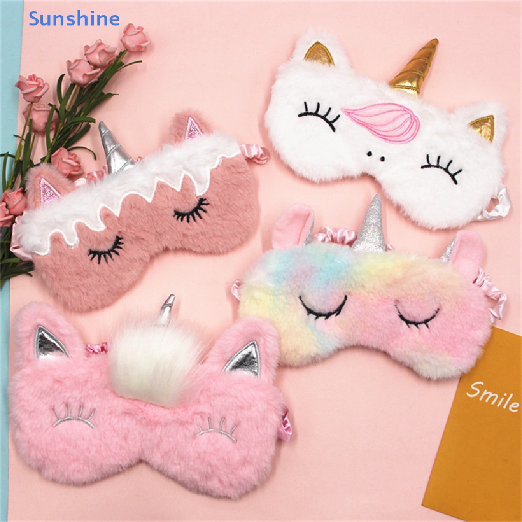Mặt Nạ Che Mắt Ngủ Họa Tiết Kỳ Lân 3D Xinh Xắn Dành Cho Bé