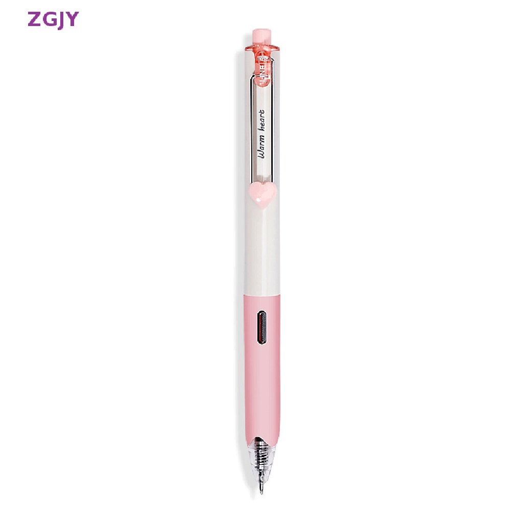 1 / 10 Cây Bút Bi Mực Đen Ngòi 0.5mm Hình Trái Tim Dễ Thương Mới