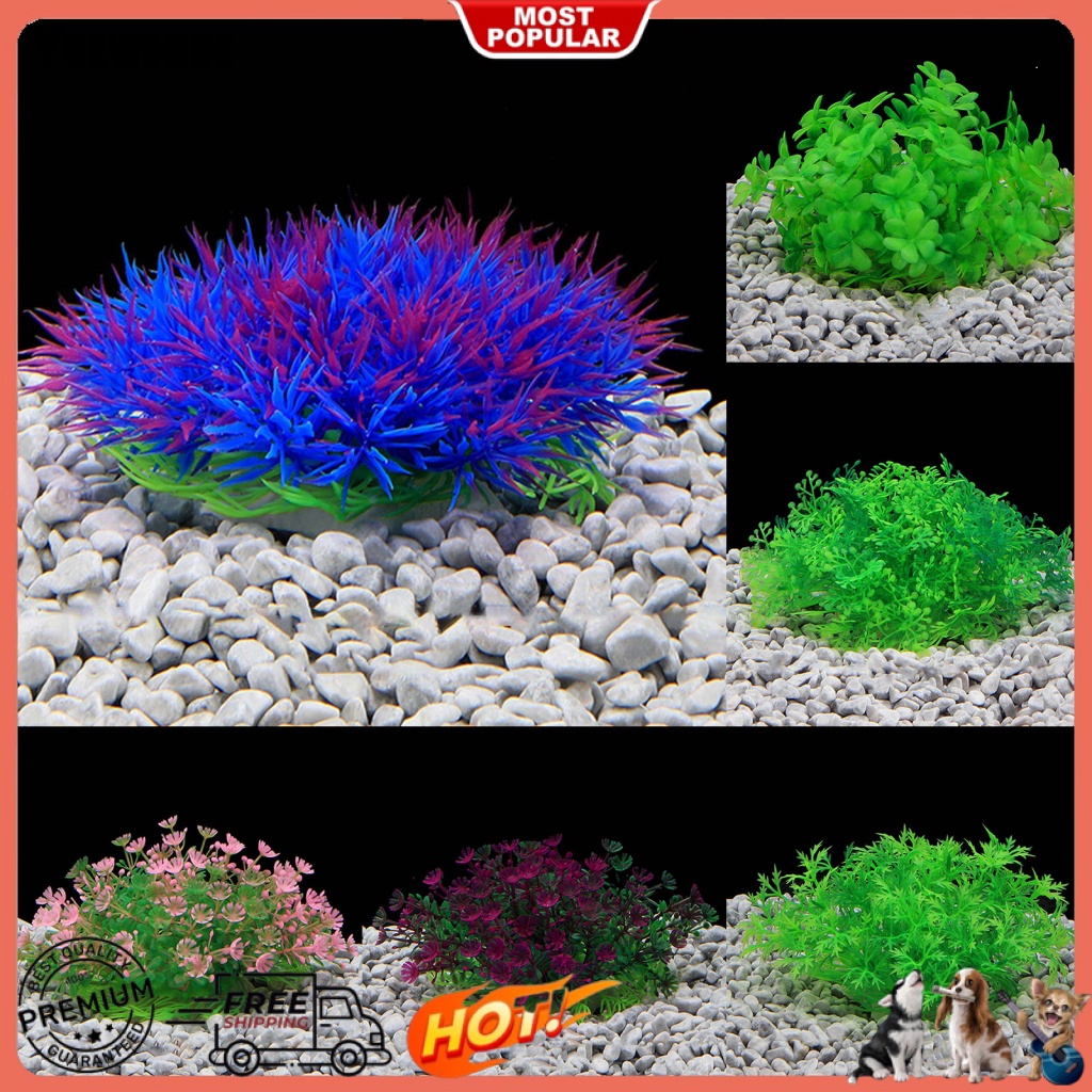 Cỏ Nhựa Nhân Tạo YE.B Không Phai Màu Trang Trí Bể Cá