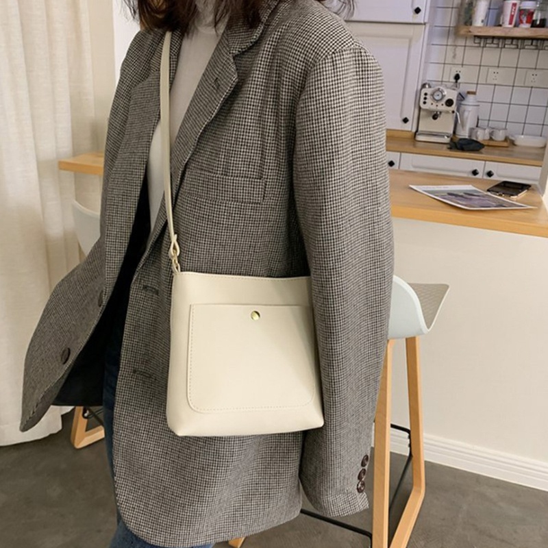 Túi Da PU Đeo Chéo Thời Trang Vintage Cho Nữ