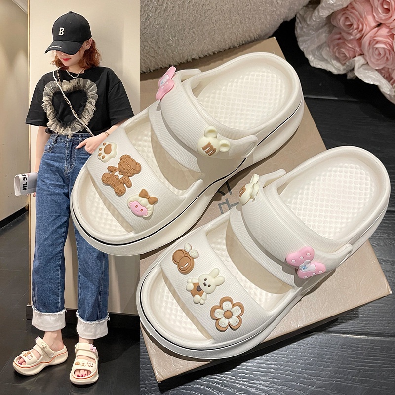 Dép Quai Ngang Đế Xốp EVA Hình Gấu Dễ Thương Cho Nữ-AA1286