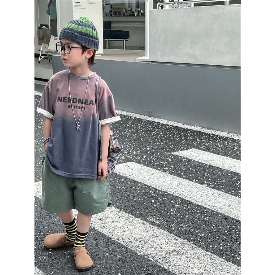 Áo thun cho bé ombre Needneat AB709 sz 90-160, áo phông trẻ em thời trang Hàn Quốc