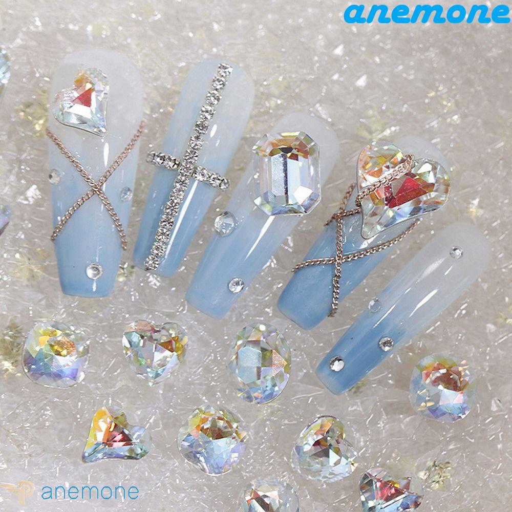 Bộ Dụng Cụ Làm Móng Nghệ Thuật|Miếng Dán Kính 3D Trang Trí Móng Tay K9|Phụ Kiện Trang Sức Móng Tay Lấp Lánh Chất Lượng Cao