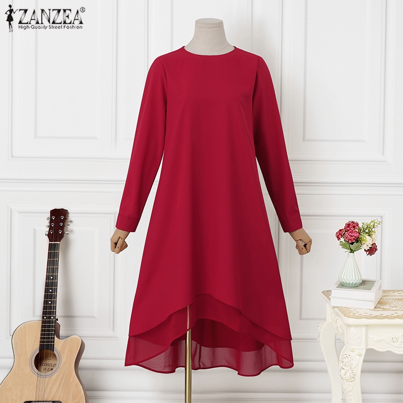 Zanzea Áo Thun Dài Tay Phong Cách Đường Phố Hồi Giáo Cho Nữ