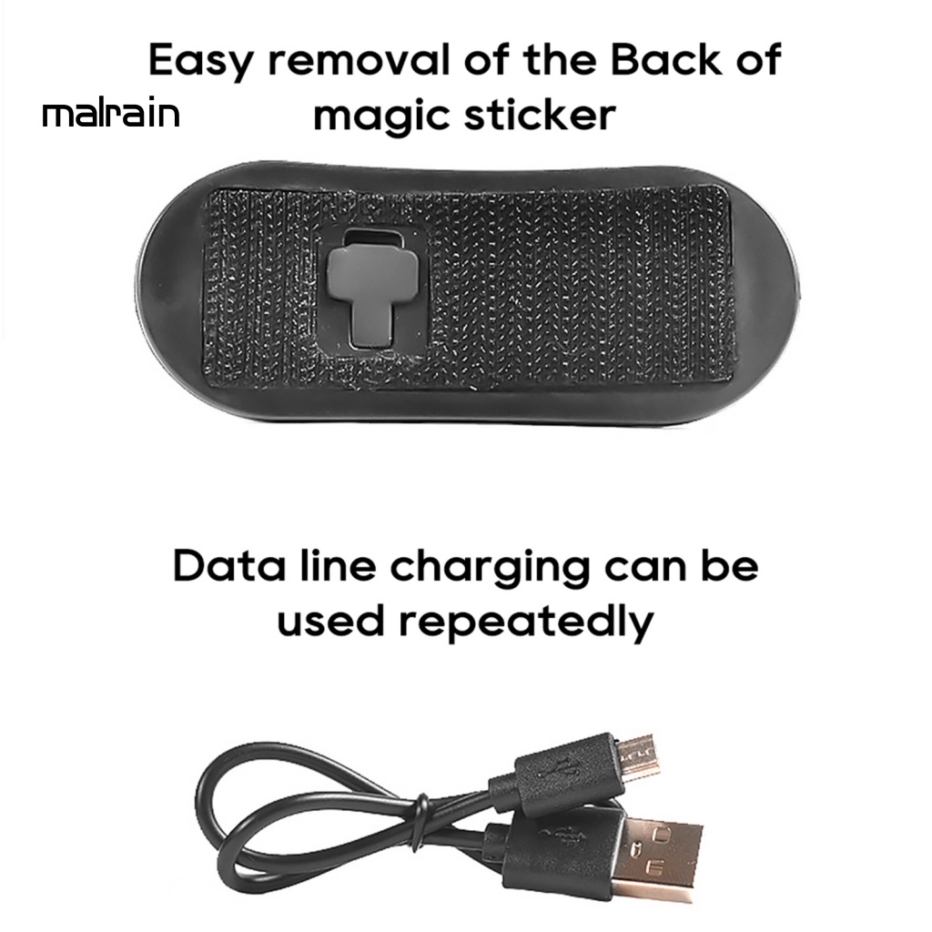 Đèn LED An Toàn Màu Đen Độ Sáng Cao Gắn Đuôi Xe Đạp