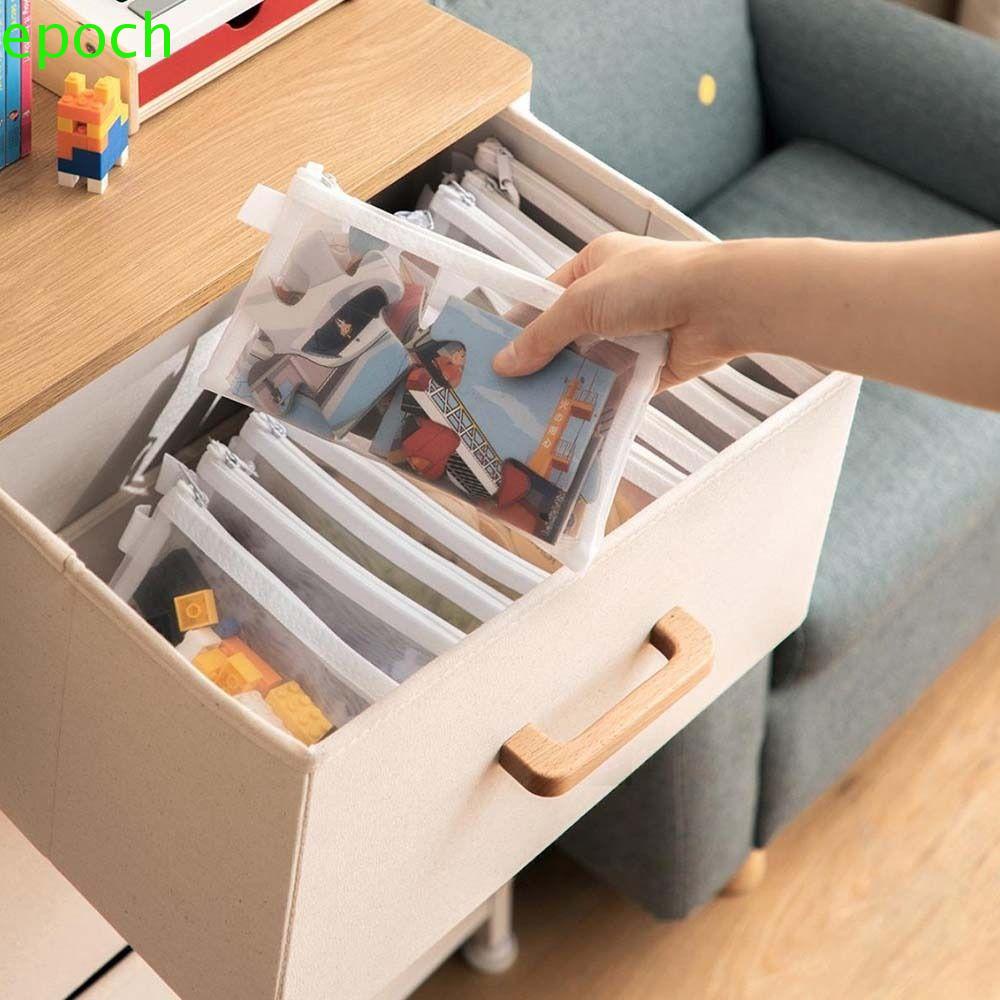 Epoch Túi Nilon Trong Suốt Chống Thấm Nước Có Khóa Kéo Đựng Tài Liệu Tiện Dụng