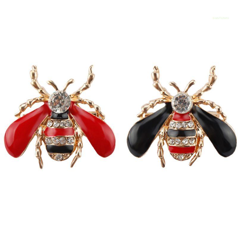 Trâm Cài Áo Hình Ong Tráng Men Đính Đá Tinh Tế