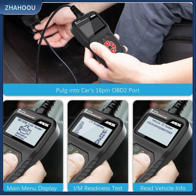 ☃Phụ Kiện Trang Trí Nhà Cửa Kiểu Dáng Dễ Thương Xinh Xắn☃ Máy Quét Kiểm Tra Lỗi Động Cơ Xe Hơi Ancel As100 Obd2
