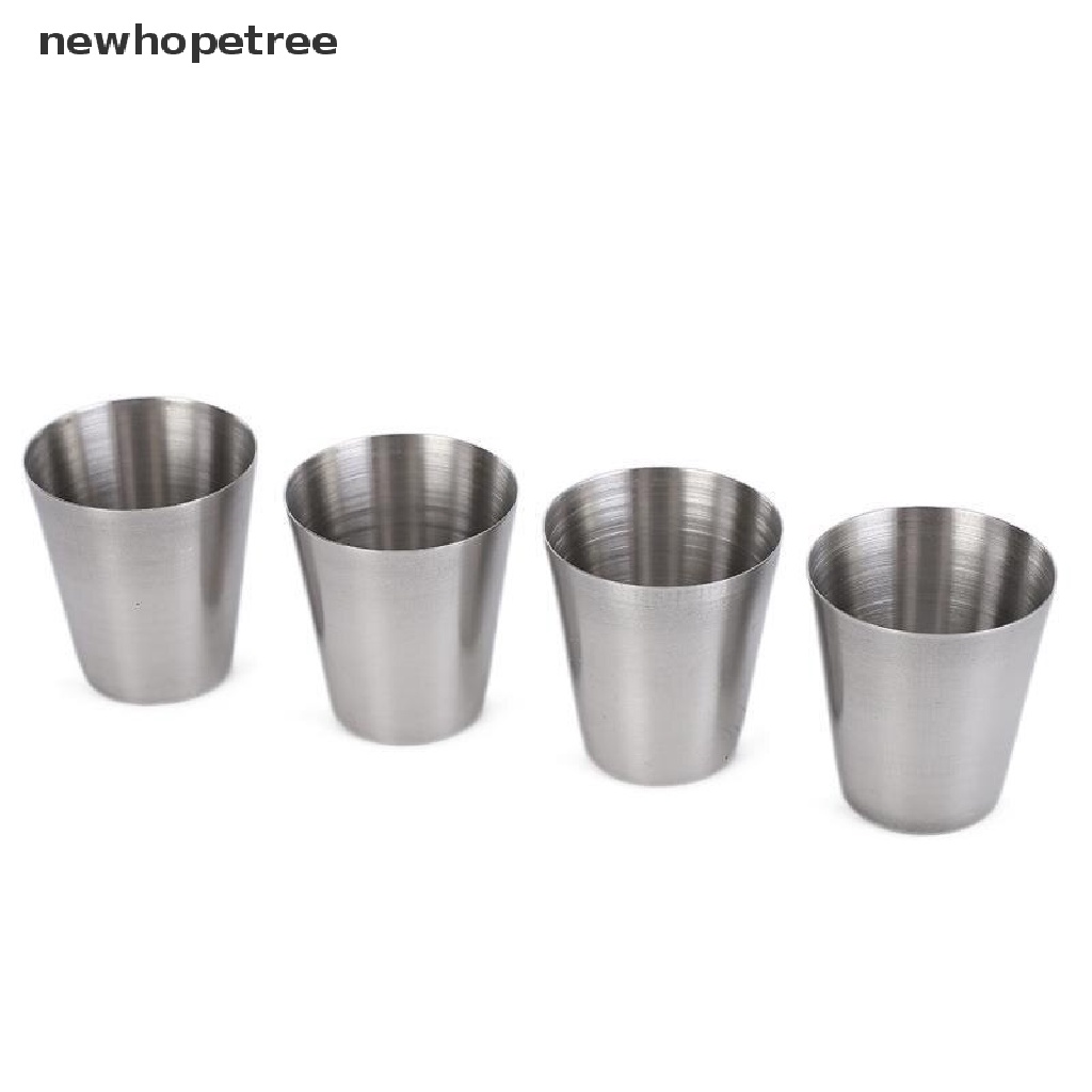 Set 4 Cốc Bằng Thép Không Gỉ Tiện Dụng Khi Đi Cắm Trại