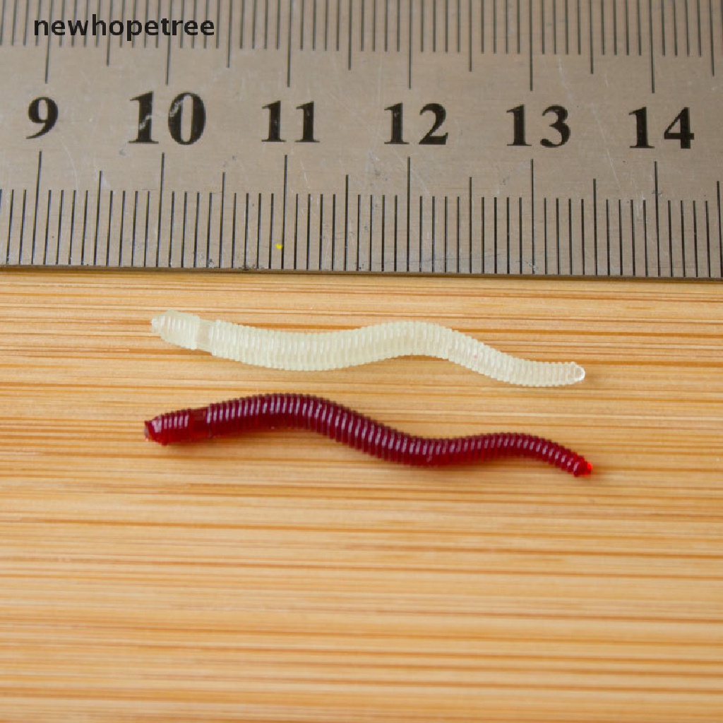 Bộ 100 Mồi Giun Giả Câu Cá Bằng Silicon Mềm