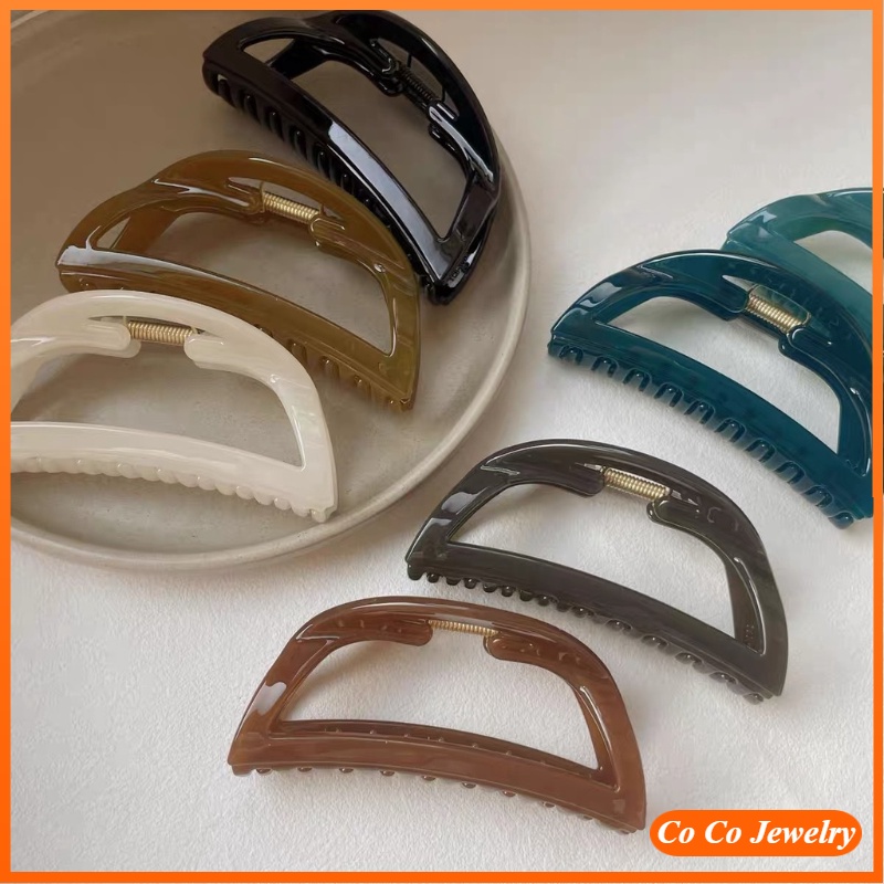 Kẹp Tóc Hình Bán Nguyệt Lớn Đơn Giản Thời Trang Hàn Quốc Cho Nữ