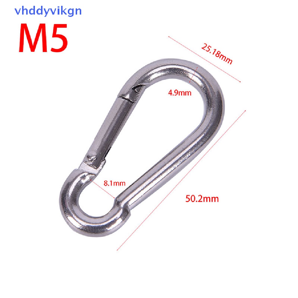 Móc Khóa Carabiner Bằng Thép Không Gỉ 304 Tháo Gỡ Nhanh