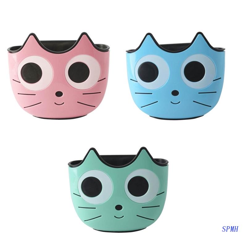 Giỏ Treo Bồn Rửa Chén Đựng Xà Phòng Hình Mèo Hoạt Hình Siêu Dễ Thương Có Thể Điều Chỉnh