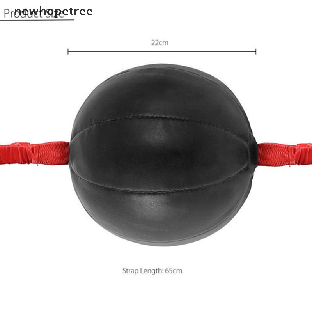 Bóng Tập Đấm Bốc Tốc Độ Hai Đầu Bằng Da Pu Màu Đen Vòng Tay Da Sồi OIK