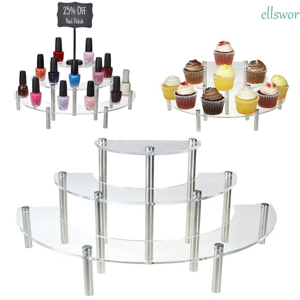 Giá Đỡ Trưng Bày Bánh Cupcake 3 Tầng Bằng Acrylic Tiện Dụng Cho Nhà Bếp / Tiệc Cưới