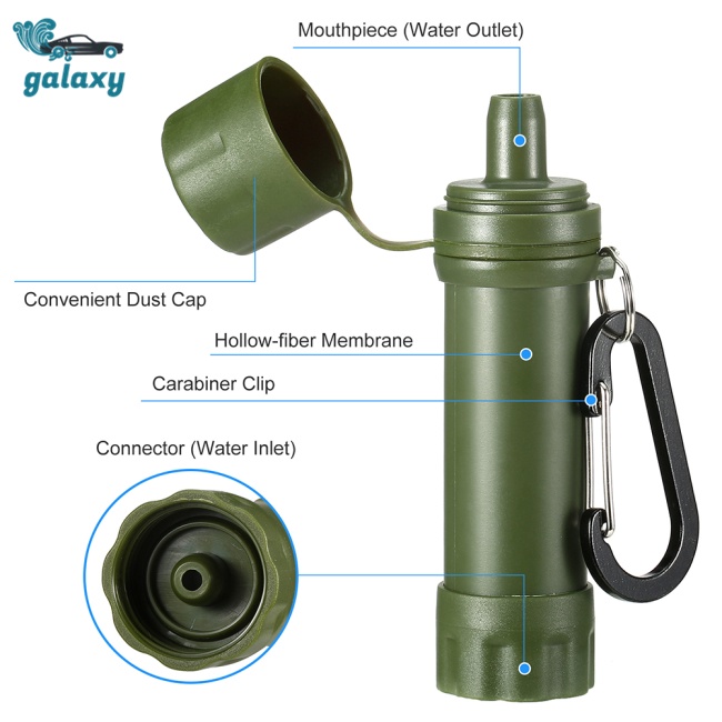 Galaxy Bộ Ống Hút Lọc Nước Khẩn Cấp Tiện Dụng Cho Hoạt Động Ngoài Trời