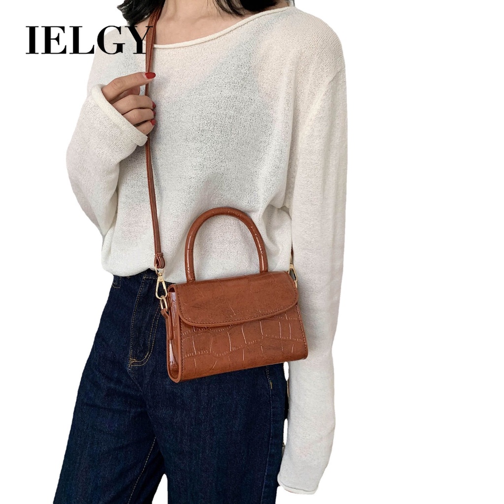 Túi Đeo Vai Hình Vuông Cỡ Nhỏ Họa Tiết Vân Đá Đơn Giản Thời Trang Phong Cách Hàn Quốc