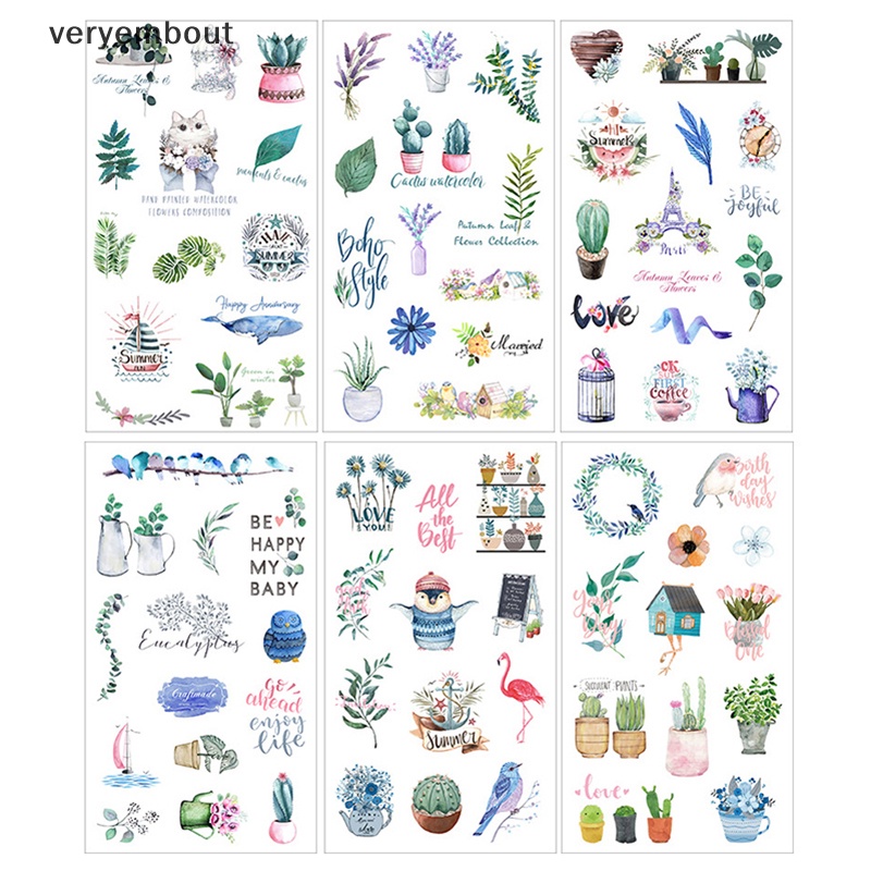 Set 6 Tấm Sticker Dán Hình Cá Voi Dễ Thương