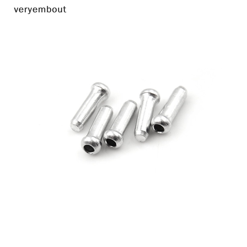 Set 100 Nắp Đậy Dây Phanh Xe Đạp Bằng Nhôm Màu Bạc