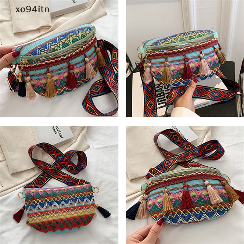 Túi Đeo Chéo Bằng Da Phối Tua Rua Thời Trang Cho Nữ