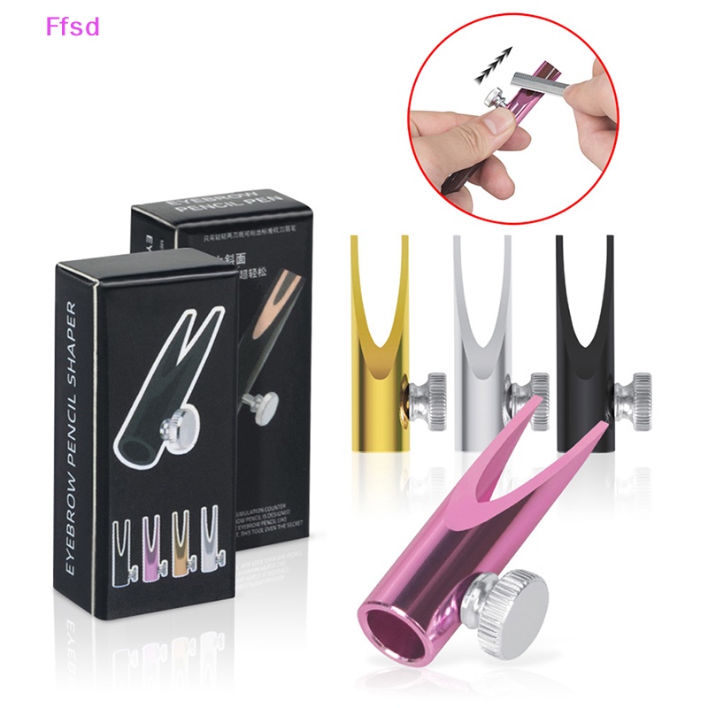 {Ffsd} Đồ Chuốt Bút Chì Vẽ Lông Mày Hai Đầu Hình Chữ U Bằng Kim Loại