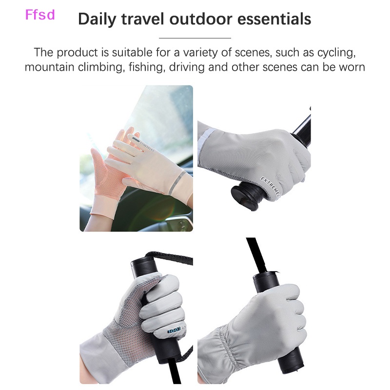 Găng Tay Lưới Lụa Lạnh Mỏng Chống Tia UV Thời Trang Mùa Hè Cho Nữ