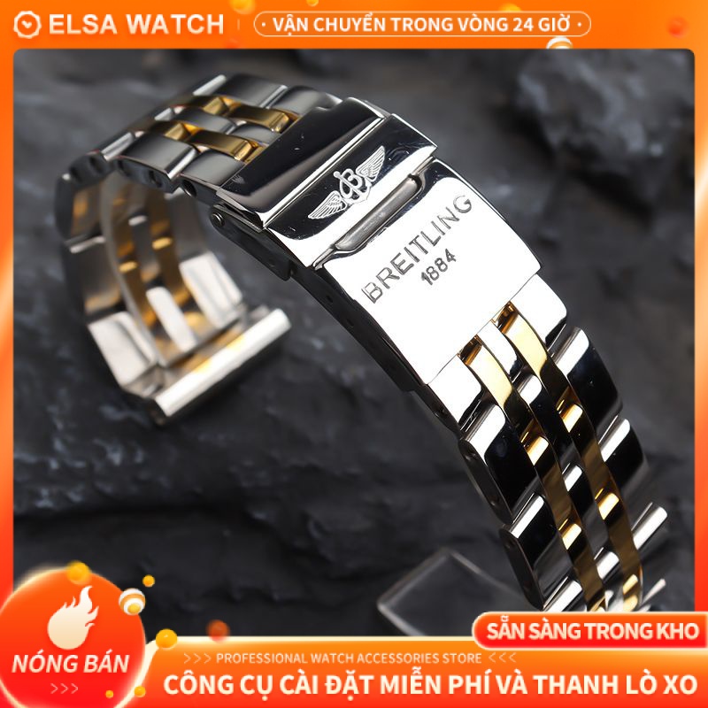 Dây Đeo Bằng Xốp Không Gỉ Cho Đồng Hồ Breitling 18mm 20mm 22mm 24mm