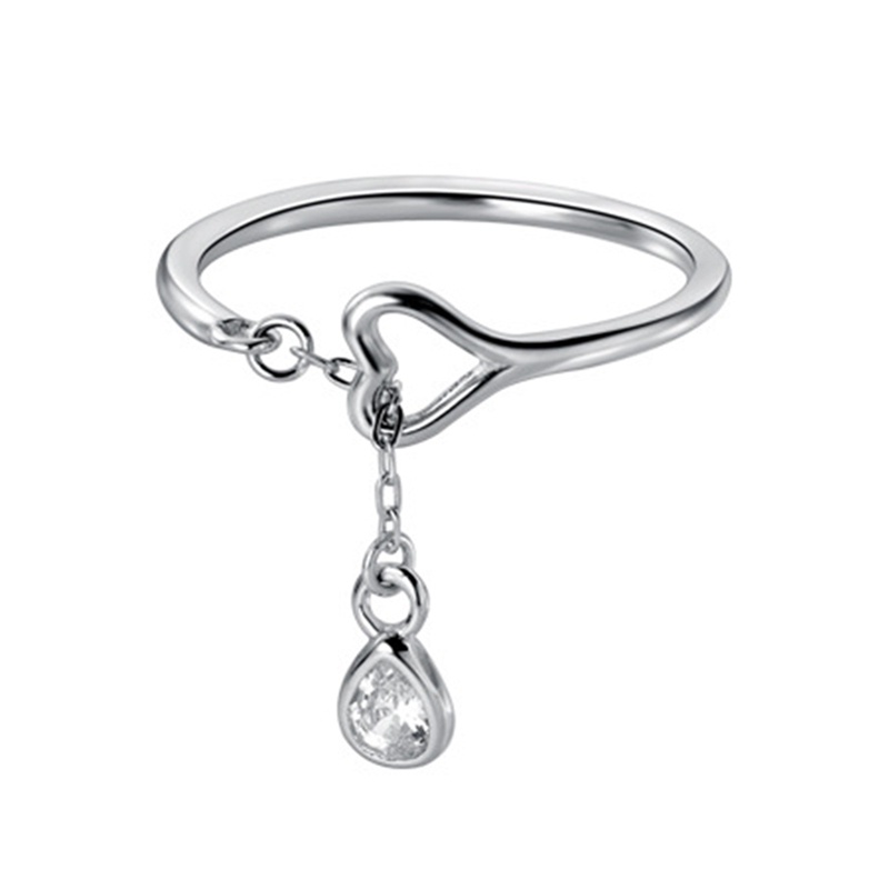 Nhẫn Hở Hình Trái Tim Phối Tua Rua Thời Trang Cho Nữ